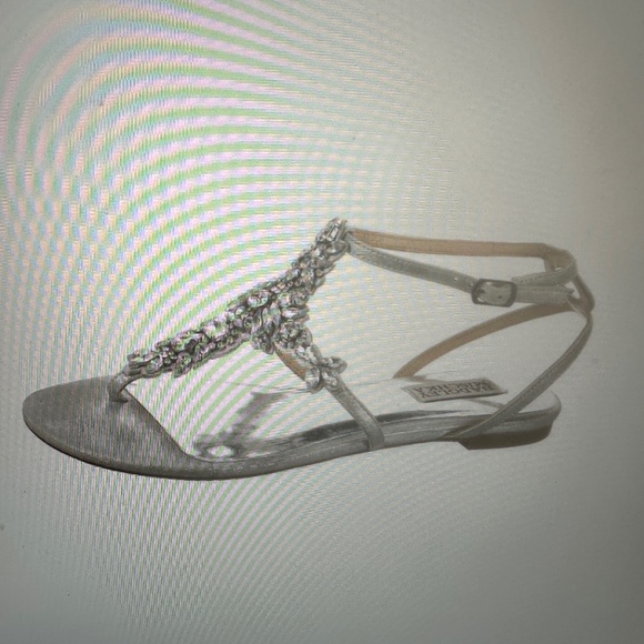 Badgley Mischka Crystal Embellished Sandals - Picture 8 of 9